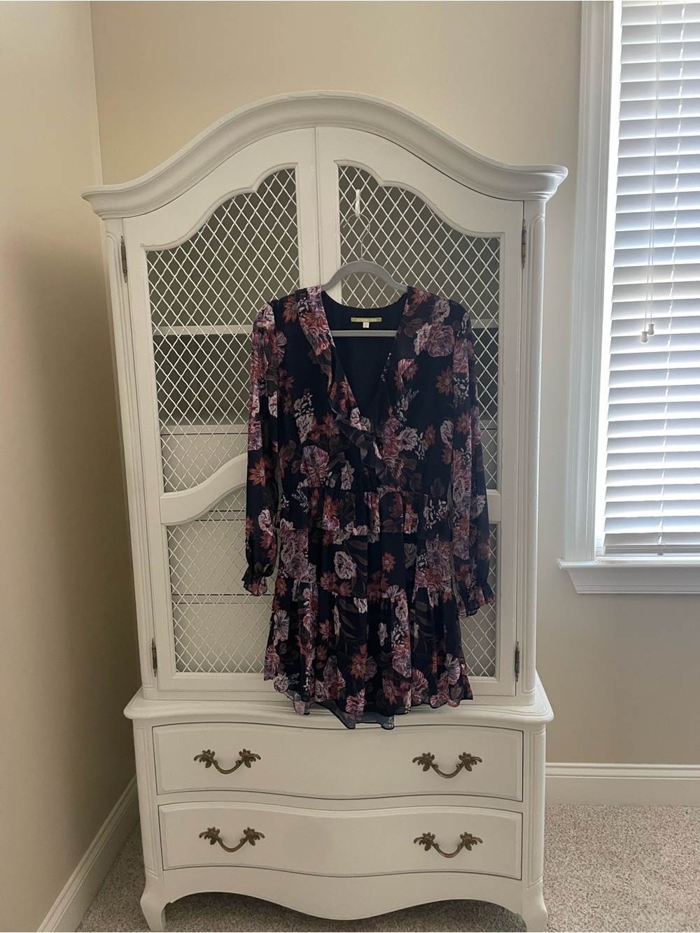 Gianni Bini black floral dress size L